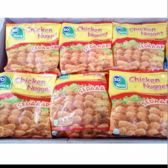 

So nice chicken nugget 250gr nugeat ayam sonici