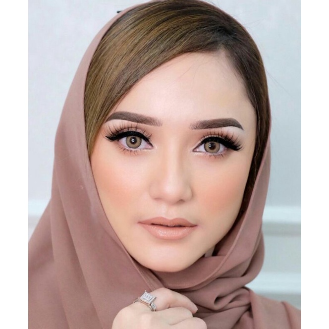 Softlens Leena grey brown by dreamcolor1 soflens warna wedding dreamcon lensa kontak