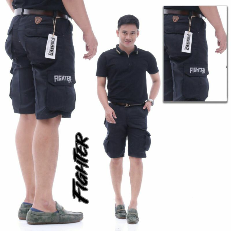 size (27‐-38)Celana pendek pria cargo fighter kimpol chino termurah terlaris JUMBO