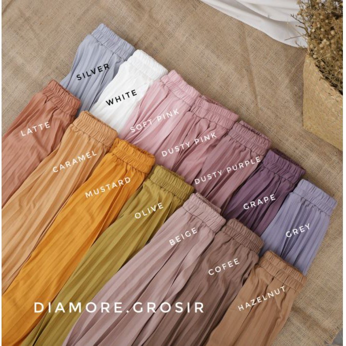 ROK PLISKET MURAH PRISKET PLEATED SALE POLOS REMPEL MUSLIMAH SKIRT ABG FLARE SKIRT MAYUNG FLOWY-2