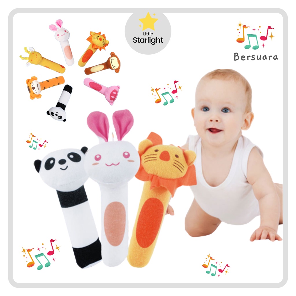 Mainan Bayi Rattle Stick Boneka Lucu Rattle Toy