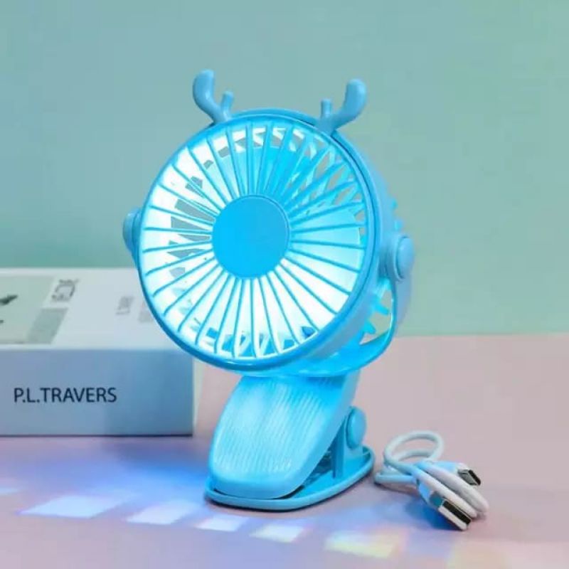 Kipas Angin Jepit Portable Mini LED / Mini Fan JEPIT CLIP 360 / ML-F168 NO LED