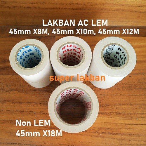 Lakban AC Isolasi Duct Tape Rusa Tipe Lem &amp; Non Lem Lakban Panas Pipa AC Indoor Outdoor