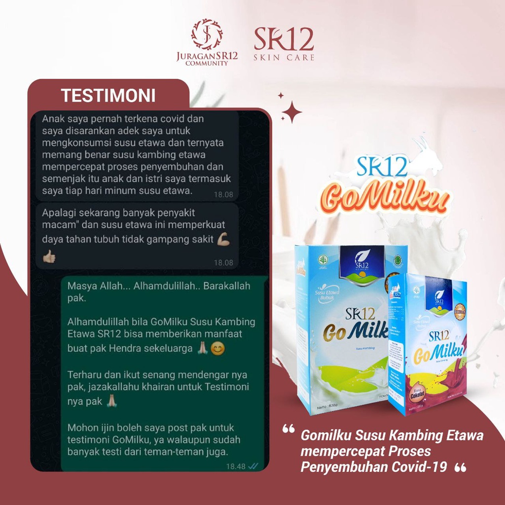 Susu Kambing Etawa Susu Etawaku Platinum Go Milku SR12 Susu Go Milku SR12 Susu Penggemuk Badan BPOM