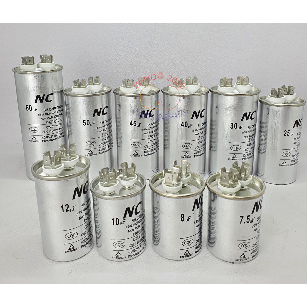 KAPASITOR NC | RUNNING CAPACITOR | KAPASITOR STARTING 2 KAKI | ALCO AC