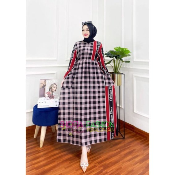 Gamis milea rayon viscose armor ori | gamis motif branded