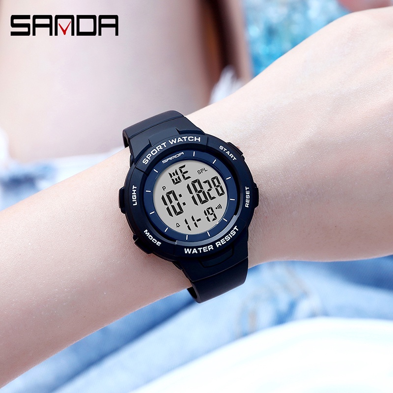 SANDA 6006 Jam Tangan Pria Wanita Digital Sport EL Backlight Tali Rubber Anti air WATCHKITE WKOS