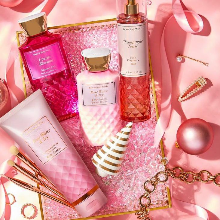 Terbaru - BATH & BODY WORKS BBW ROSE WATER & IVY SERIES SHOWER GEL BODY MIST CREAM LOTION WASH SCENT