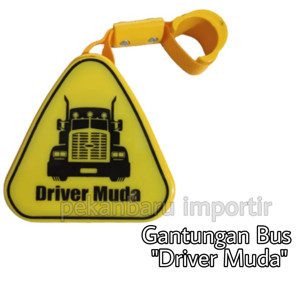 (Pku Imp) Towing Gantungan Bus Busway Logo DRIVER MUDA Hiasan Mobil Warna Kuning Merah