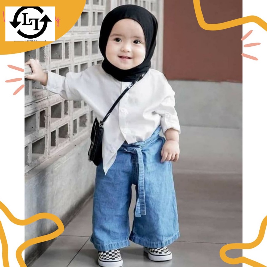 Carva Celana Anak kulot jeans 1-5 tahun/ Jeans bio bleaching premium/ Celana jeans Anak /kulot Anak/Celana Jeans Anak /Celana Anak Perempuan