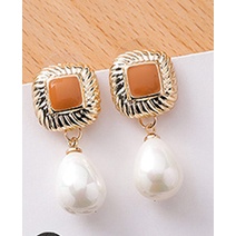 LRC Anting Tusuk Fashion Wine 925 Silver Needle Old Cotton F48251