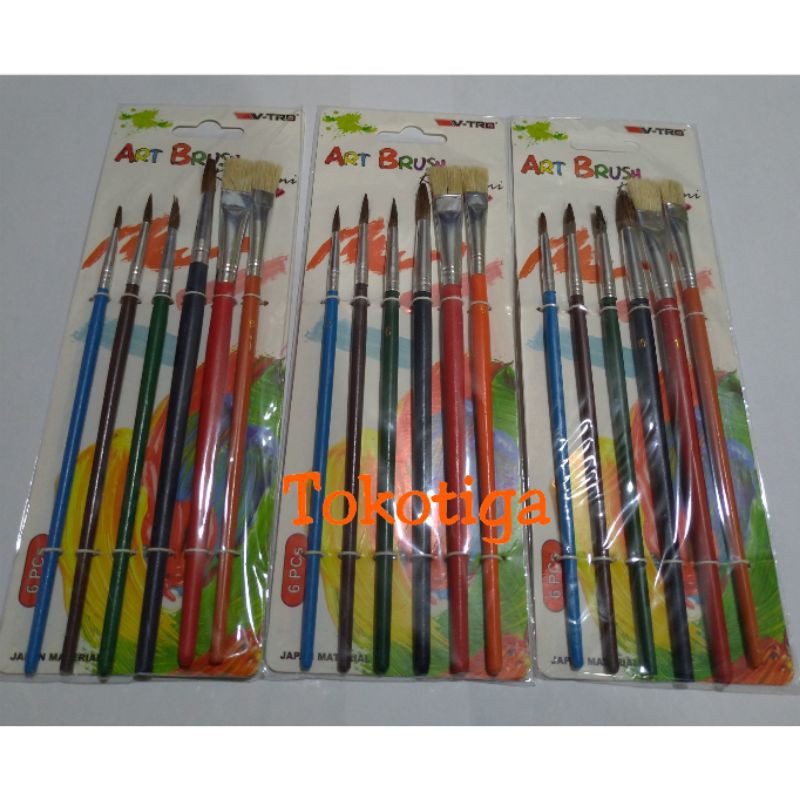 

Kuas Lukis V-tro Set 6pcs / Art Brush