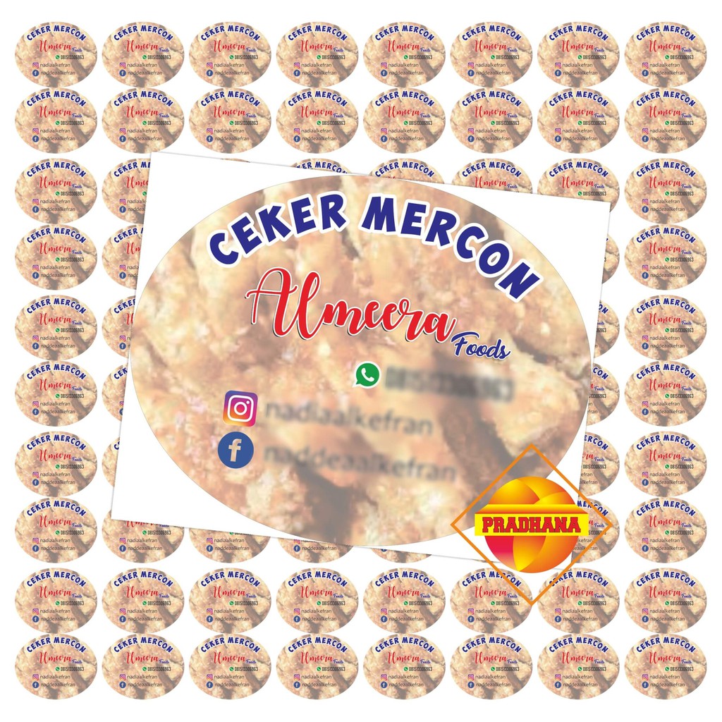 Stiker tempel kemasan 5x5cm