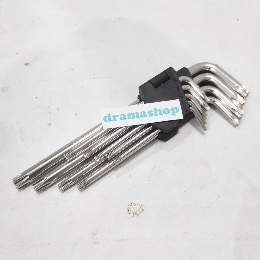 Kunci L Bintang 9pcs Chrome Vanadium Steel