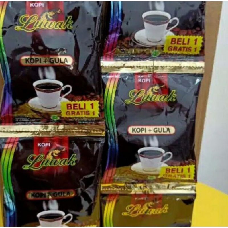 Kopi LUWAK HITAM + gula 20 x 25gr