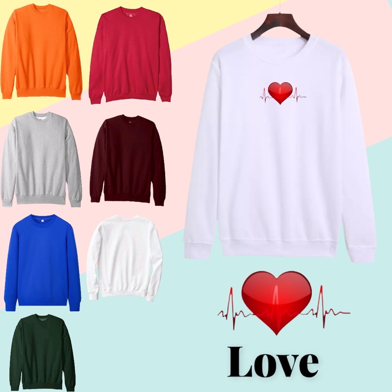 Sweter Unisex pria Wanita Sablon DTF Lengan panjang