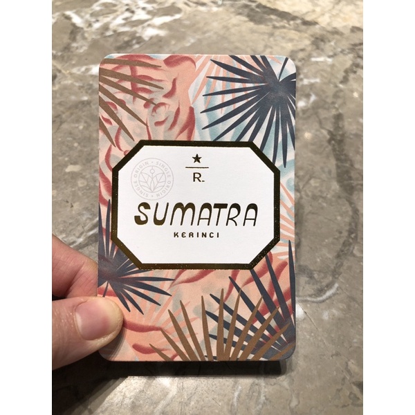 Starbucks Reserve Taster Card Sumatra Kerinci 2022 - Rare Limited Edition