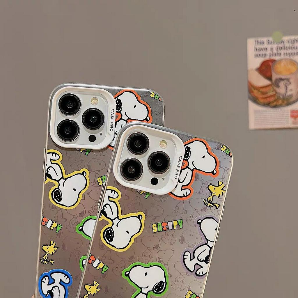 NEW PREMIUM CASE !! SNOOPY IMPACT SILVER GLITTER CASE PRO IP 14 PROMAX 14 PRO 14 13 PROMAX 13 PRO 13 12 PROMAX 12 PRO 12 11 SOFTCASE