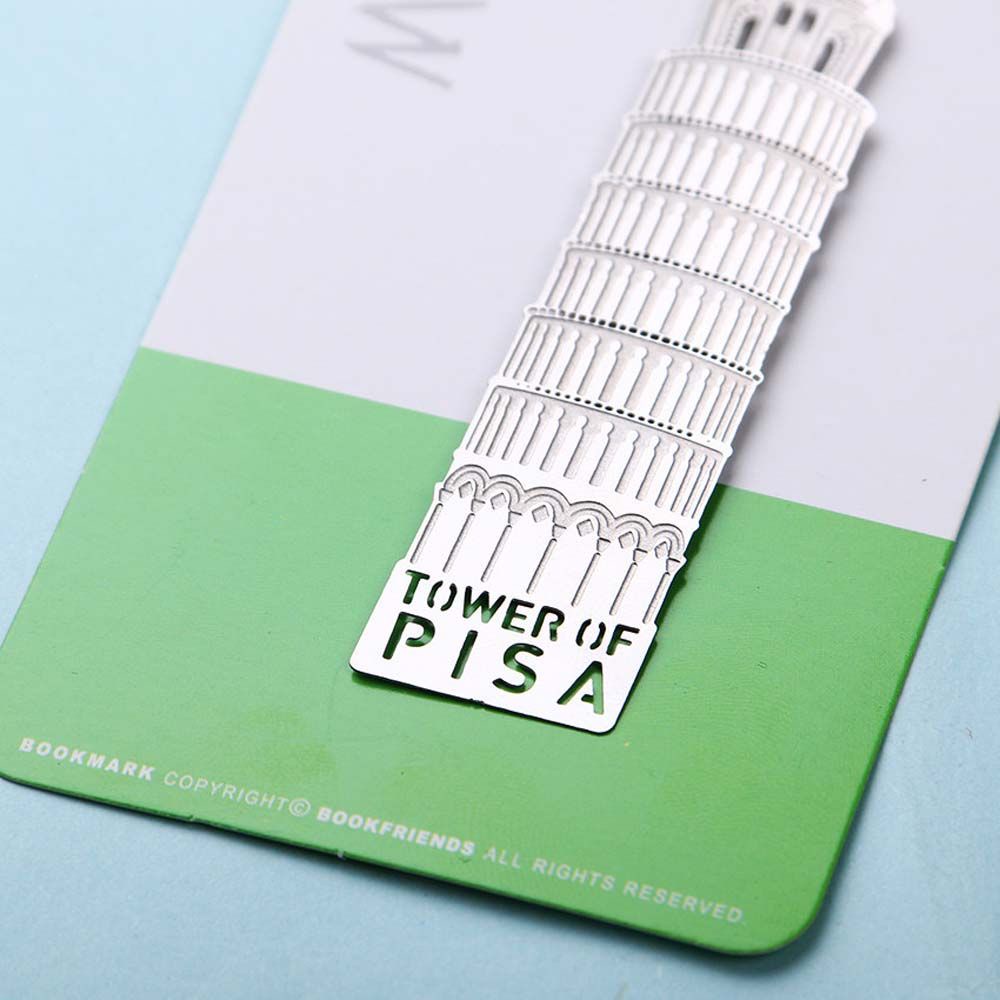 ELEGANT Teacher Gift Mark Page School Supply Eiffel Tower Big Ben Bookmark Office Paper Clips Learn Supplies Building Book Mark Metal Modeling European Bookmark