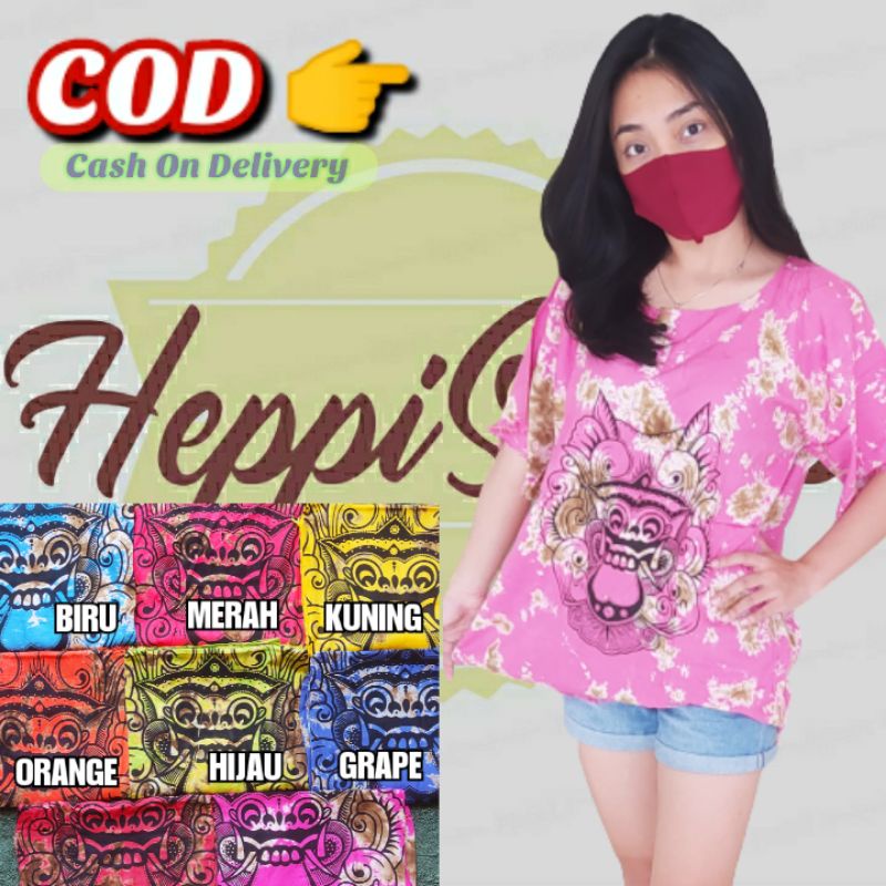 BAJU BALI BARONG WANITA / ATASAN / KAOS BALI / KAOS BARONG BALI WANITA JUMBO
