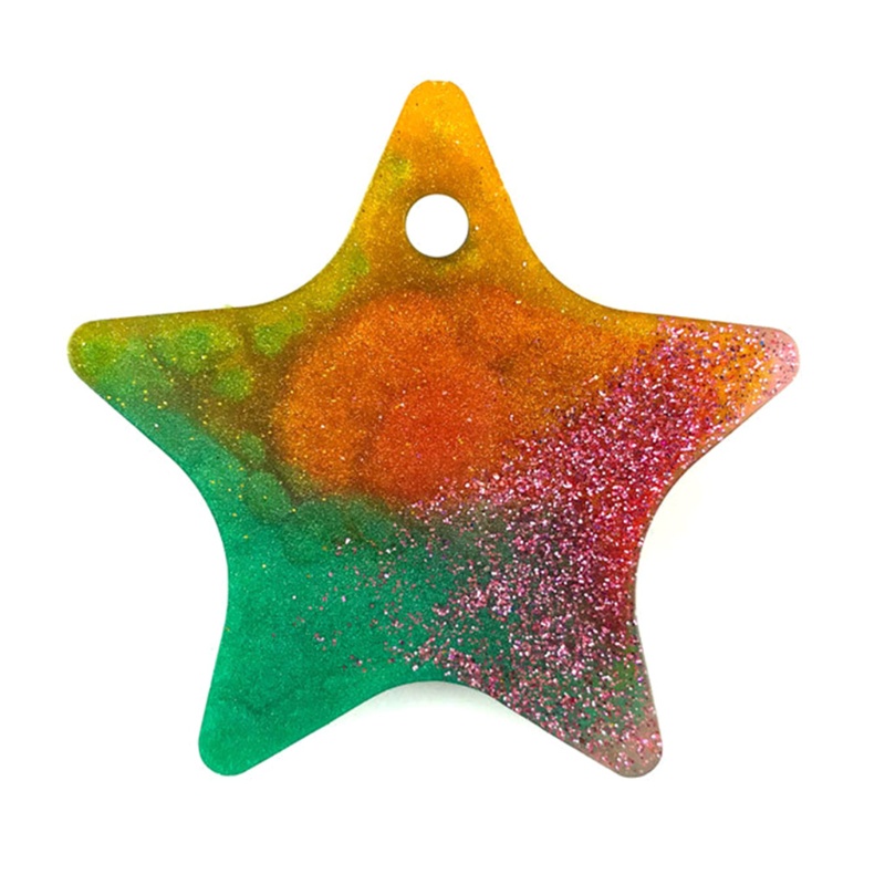 Siy Cetakan Resin Epoksi Bentuk Gantungan Kunci Bintang Bahan Silikon Untuk Kerajinan Tangan Diy