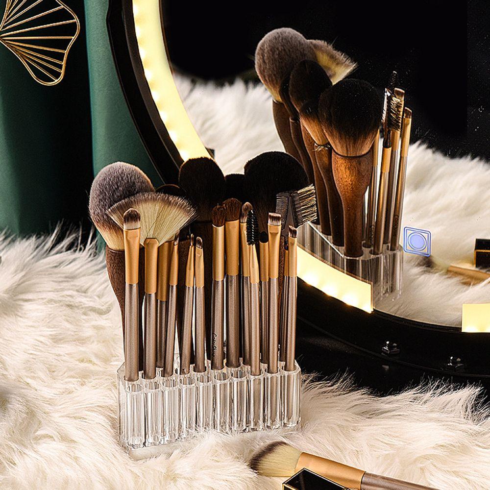 [Elegan] Tempat Kuas Makeup Brush Garis Bibir Wadah Kosmetik Organisasi Maskara Storage Box Meja Rias Organizer