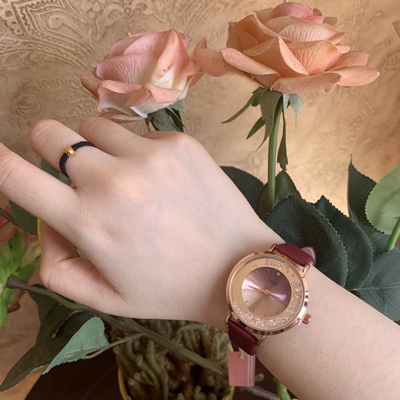 MQE Jam Tangan Wanita Fashion Leather Strap- SB W006