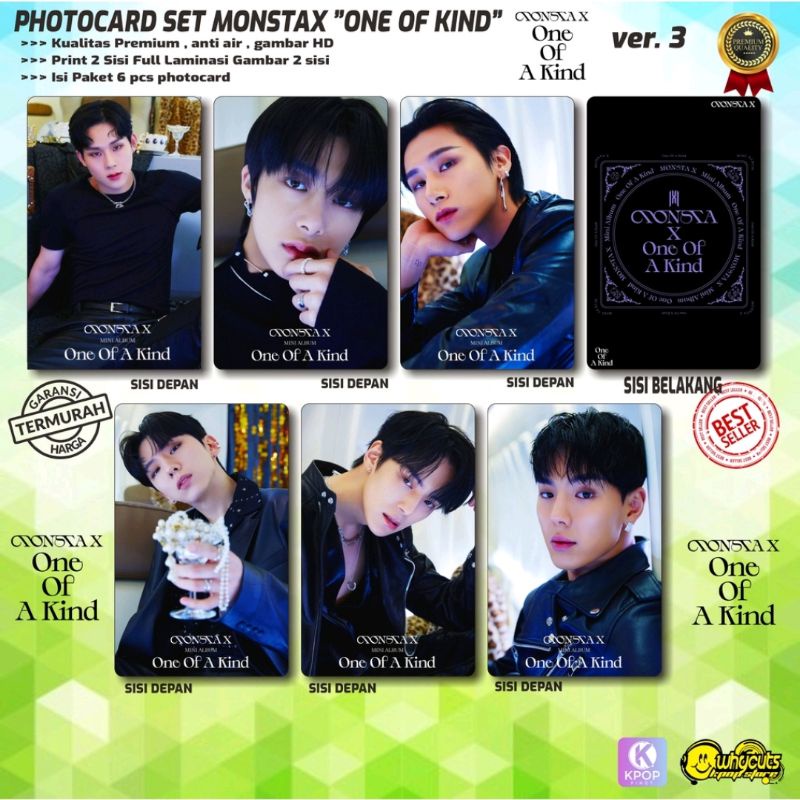 PHOTOCARD SET KPOP PREMIUM MONSTA X // ONE OF KIND