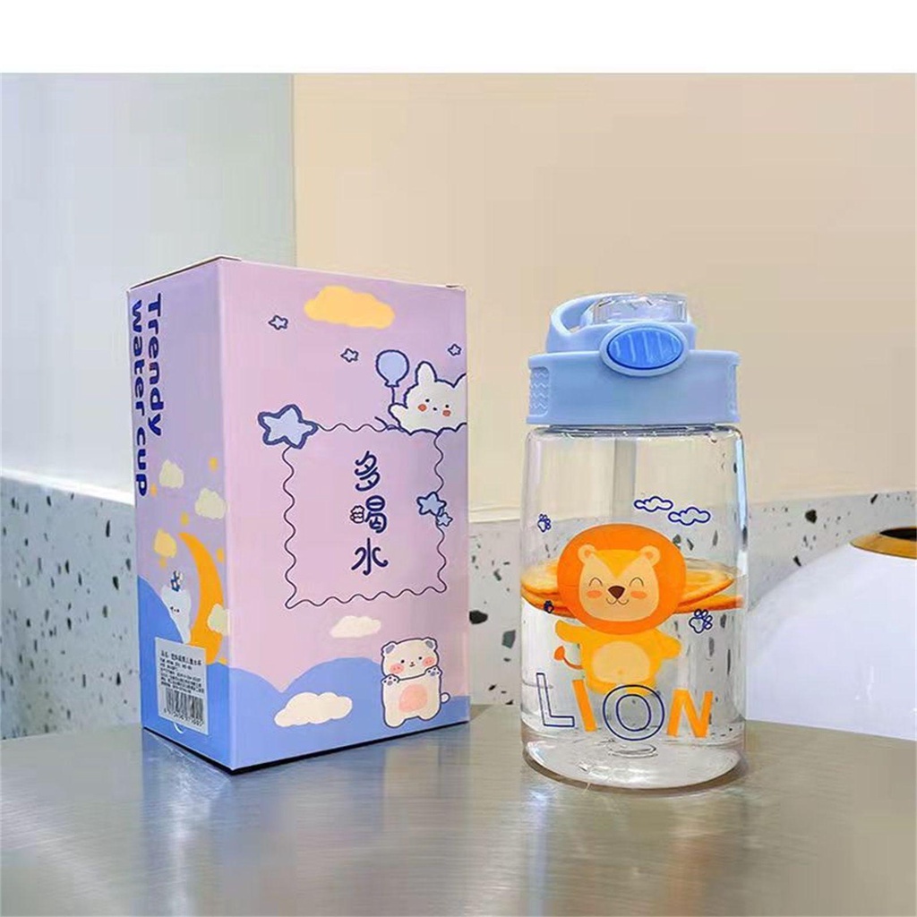 Populer 450ML Cangkir Sippy Air Anak Portable Outdoor Gelas Makan Bayi Anti Bocor