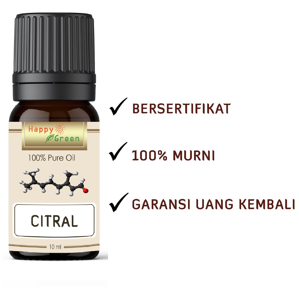 Happy Green Citral Oil - Sitral Bahan Fine Perfume Perfumist Grade