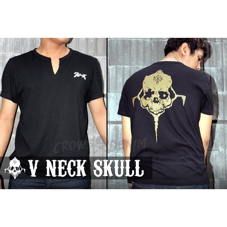 V Neck Crows Zero-Genji Skull