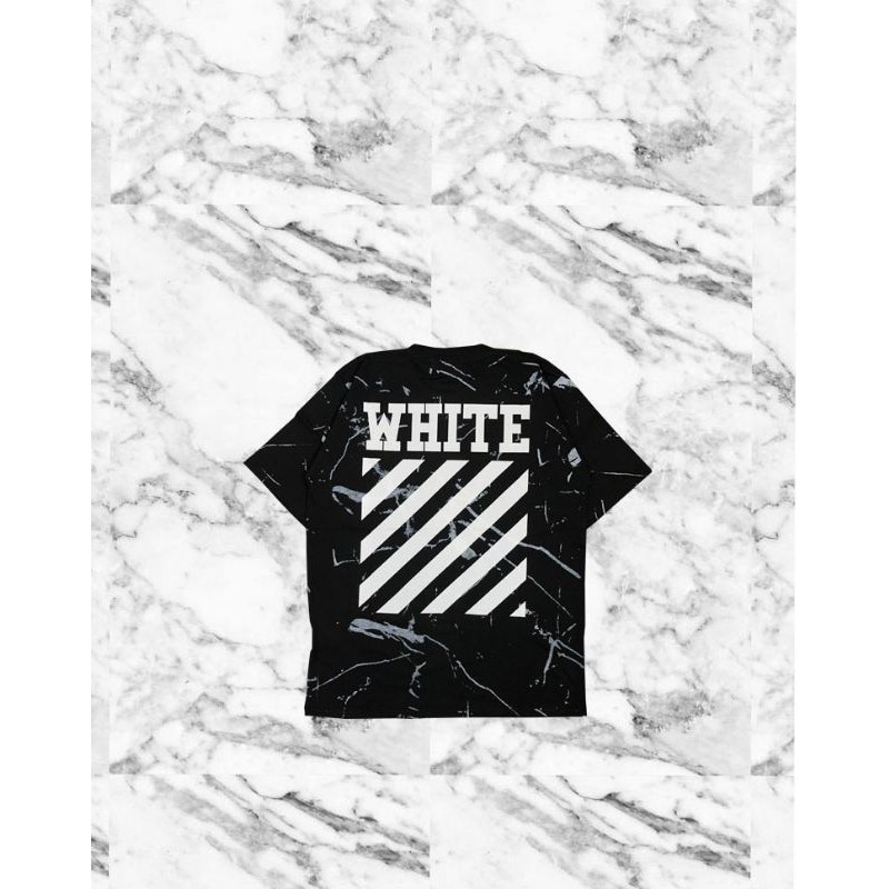 PAKAIAN KAOS T SHIRT OFF WHITE GALAXY MARBLE