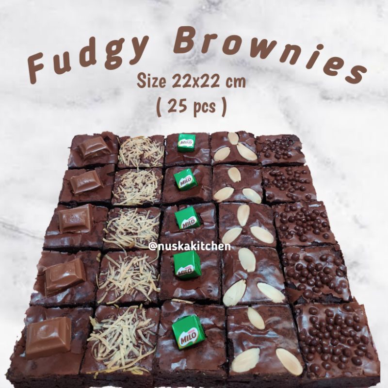 

Fudgy Brownies (size 22x22 cm)