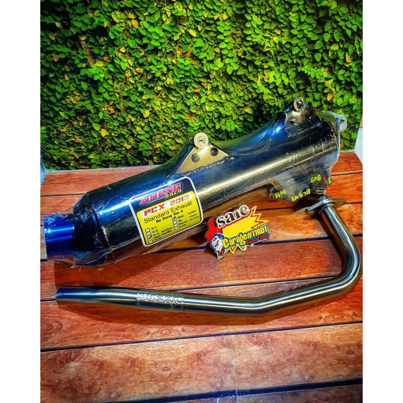 Knalpot Daeng Sai 4 V3 Honda All New PCX 150 Lokal 2018 2020 Black End Cup Bluemoon Leheran Stainles