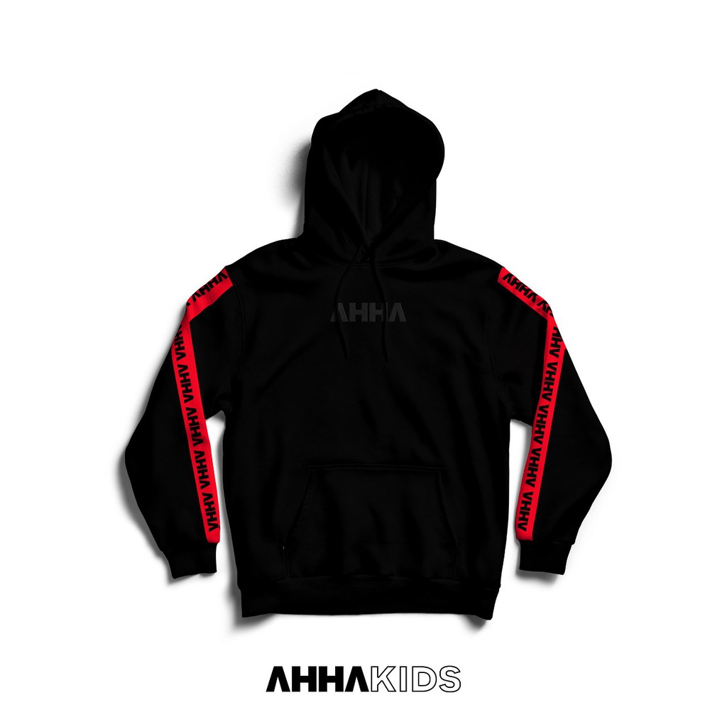 Hoodie Black Stripe Red Kids (ANAK-ANAK)  Shopee Indonesia