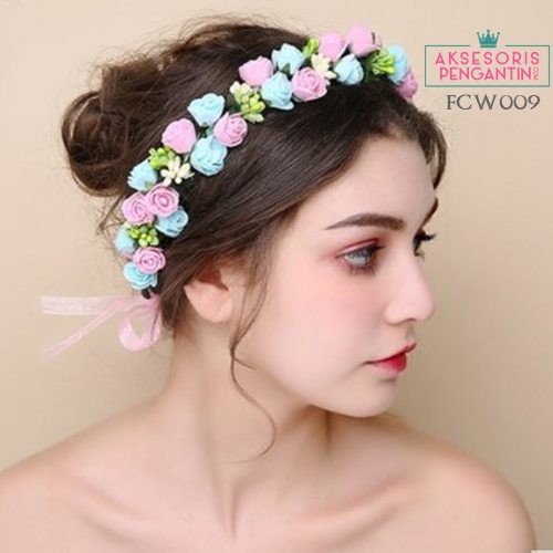 [PRODUK TERBATAS] MAHKOTA BUNGA AKSESORIS PENGANTIN FLOWER CROWN WEDDING FCW009