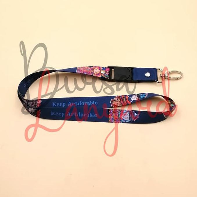 

LANYARD CUSTOM DIGITAL PRINT 2 Sisi | Tali/Gantungan / ID CARD Satuan