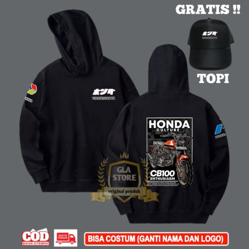 HOODIE HONDA GANK CB100/HOODIE CB100/JAKET MOTOR/
