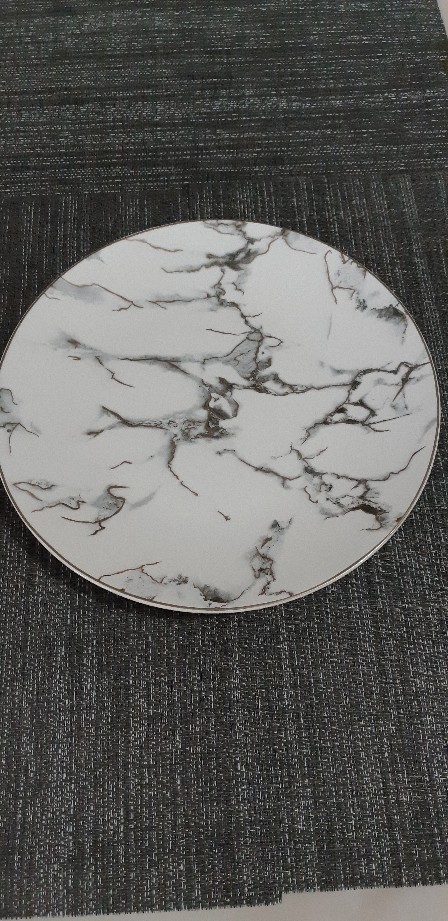 Marble Western Circular Steak Plate Jewelry Plate