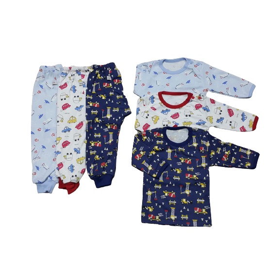 Little Owl 3in1 Setelan Oblong Panjang Celana Panjang Bayi SNI/Piyama Baju Tidur Bayi