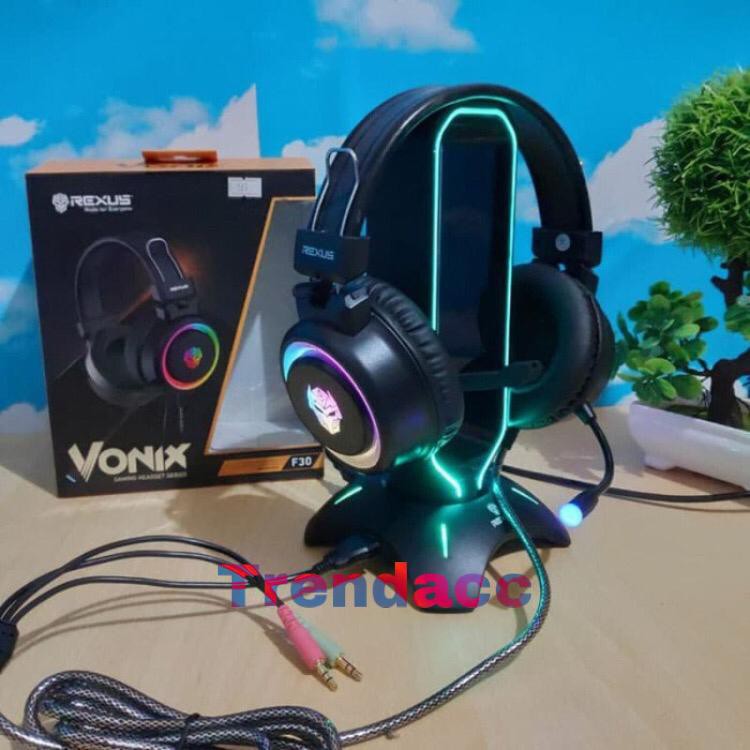 Trend-Rexus F30 Vonix Gaming Headset Series – Headset Gaming - Hitam