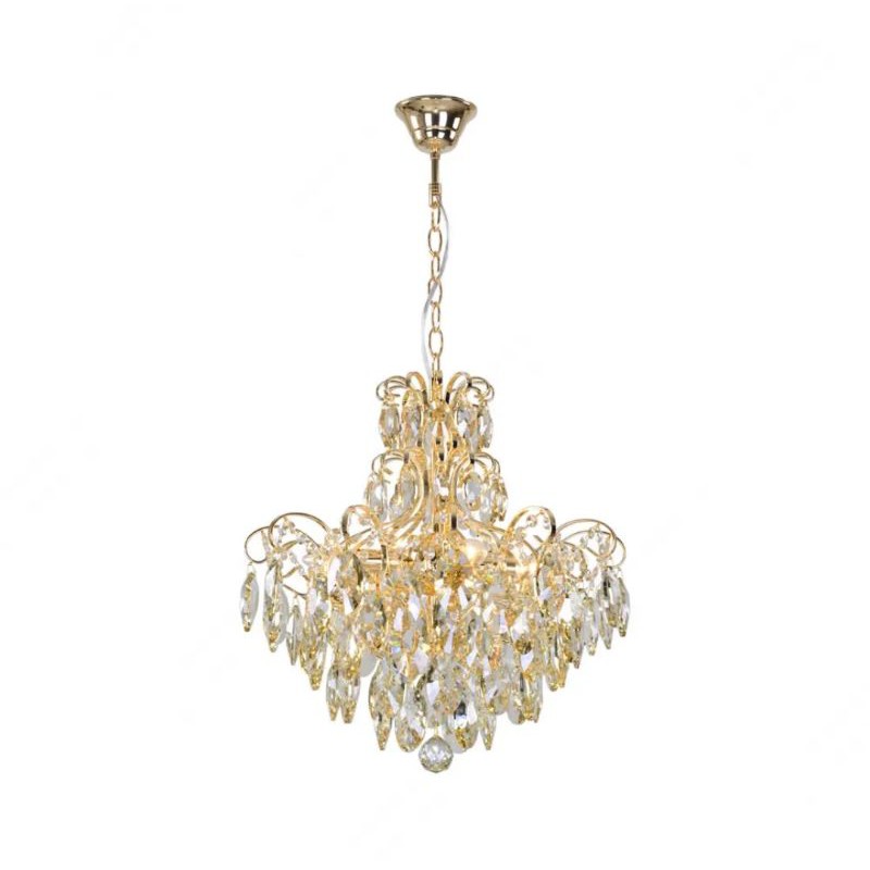 eglare lampu gantung hias 4 lampu - gold