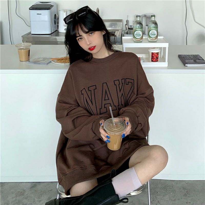 S - XXXXXL(6XL) Sweater NAKZ OVERSIZE Oblong Fleece Wanita Pria Sweatshirt Korean Style BIGSIZE 6XL 5XL 4XL 3XL 2XL XL L M