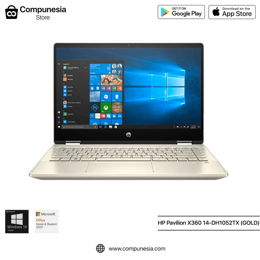 HP PAVILION X360 14-DH1052TX i5-10210U 8GB DDR4 512GB SSD MX130 2GB14"FHD IPS TOUCHSCREEN W10+OHS