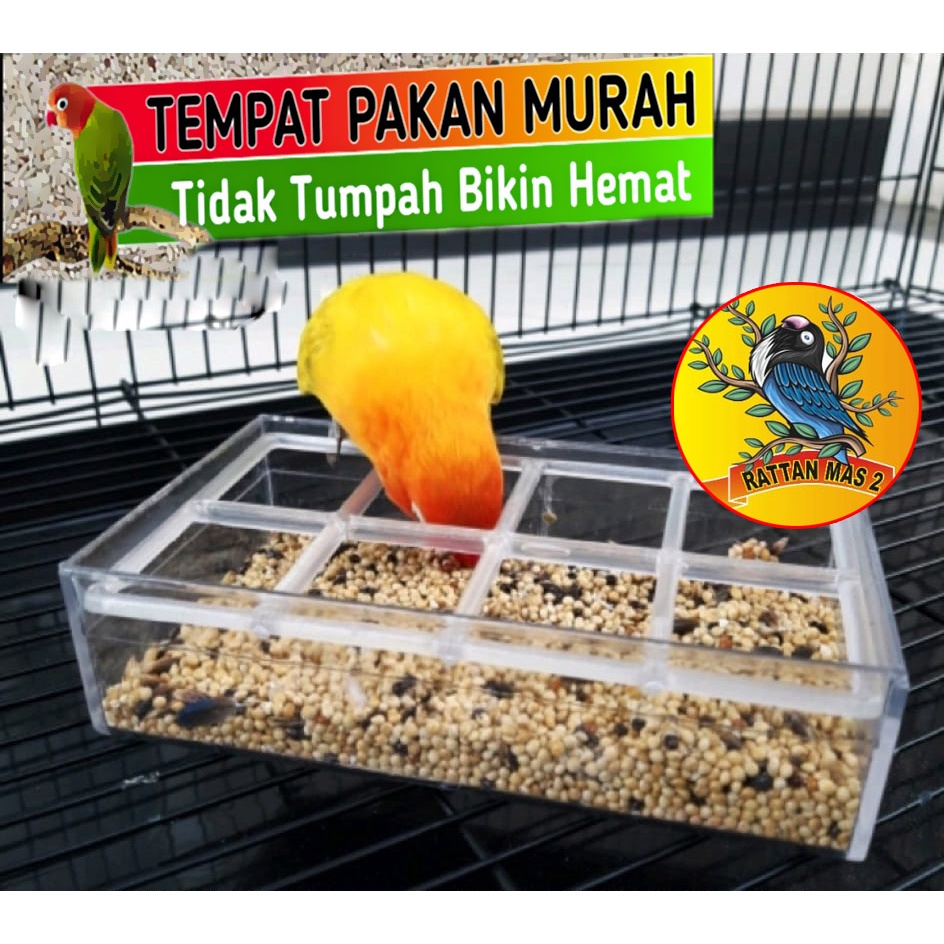 Cepuk Ram Wadah Tempat Pakan Makan Ternak Koloni Burung Lovebird Hamster Landak Mini Sugar Glider
