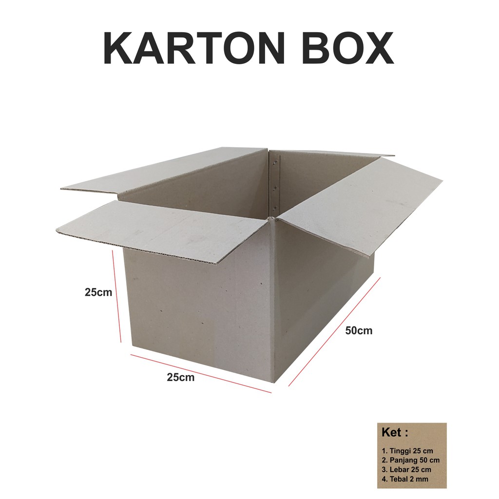 

KARDUS / KARTON BOX ukur 50x25x25 cm UNTUK PACKING