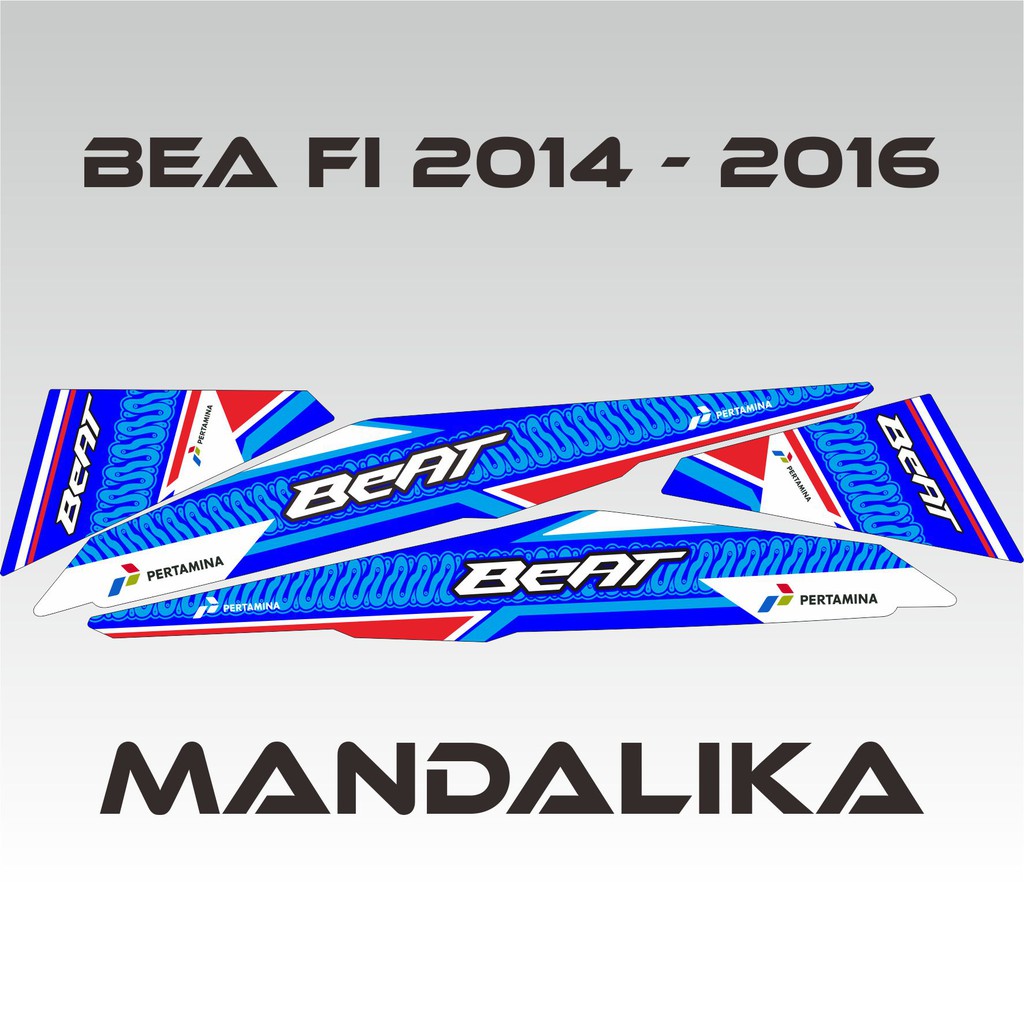 STRIPING BEAT FI 2013 2014 2015 2016 VARIASI STICKER MANDALIKA EDITION VARIASI STRIPING MOTOR BEAT