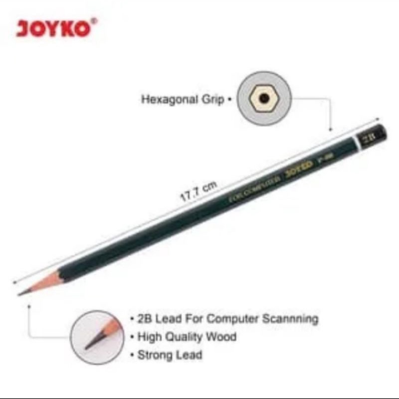 pensil joyko P 88 2 B eceran satunya Rp 1000 ,  1 box 12 pc