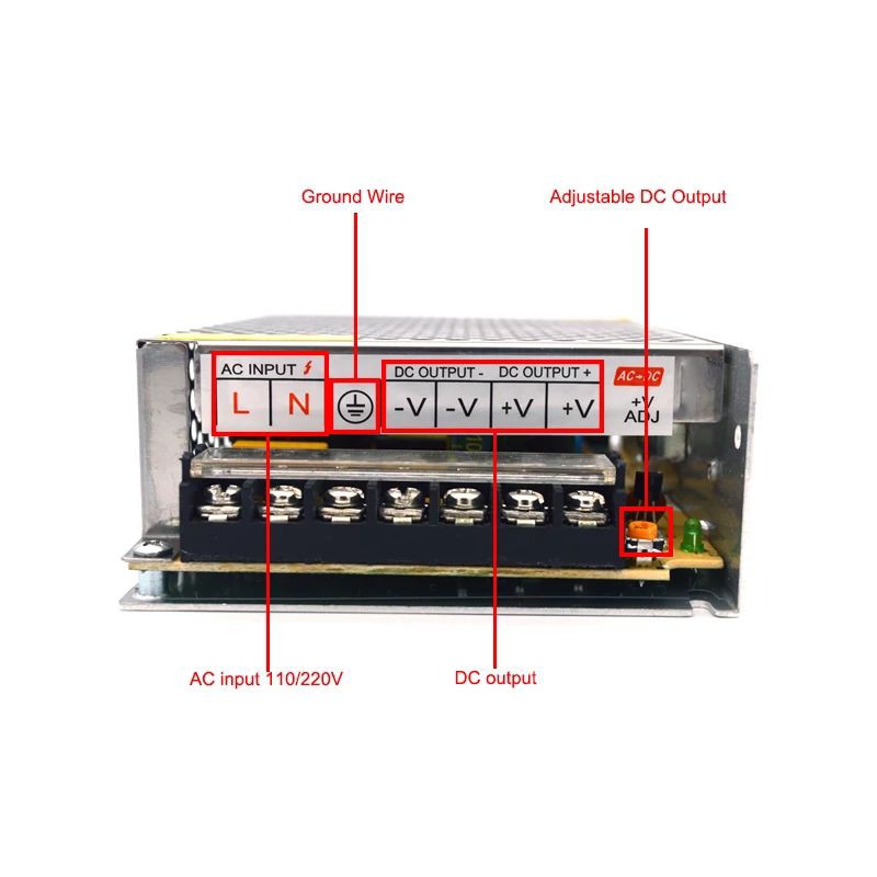 MURNI Power supply PSU 12V 10A 15A 20A 10 ampere 15 a Travo Led strip cctv switcing ac to dc 60W 120w 180W 240W