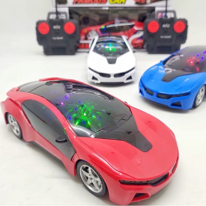 Mobil Remot Control Berlampu Terbaru BERLAMPU Nyala 3D Sport Racing Car New Mainan Anak Murah Famous